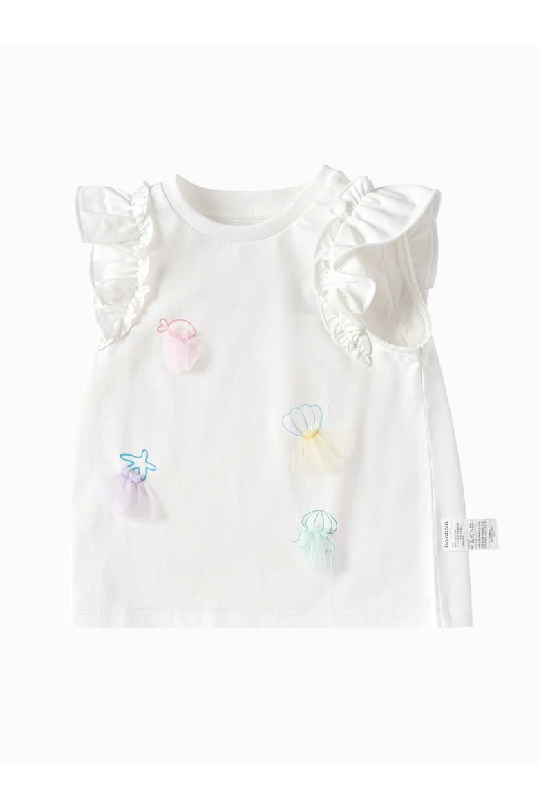 Sea Breeze Ruffle Sleeve Top, Main, color, White
