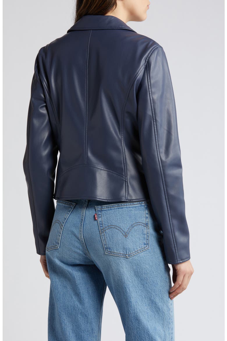 Shrunken Faux Leather Moto Jacket, Alternate, color, ODYSSEY GREY