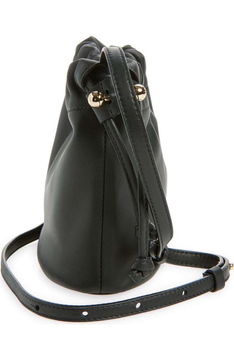 Strathberry Drawstring Leather Crossbody Bag, Alternate, color, Black