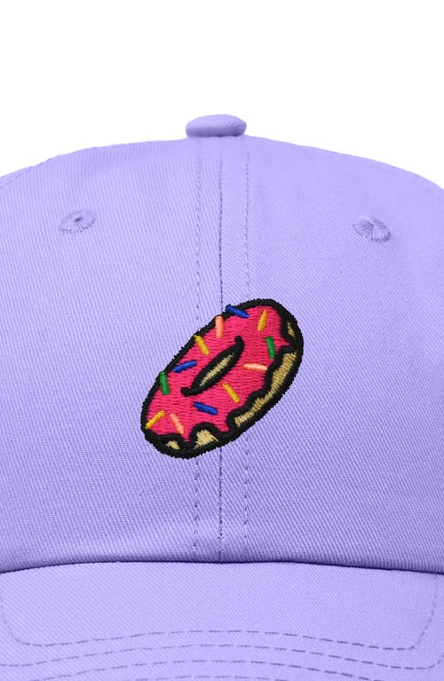 Dalix Donut Embroidered Adjustable Cap In Lavender