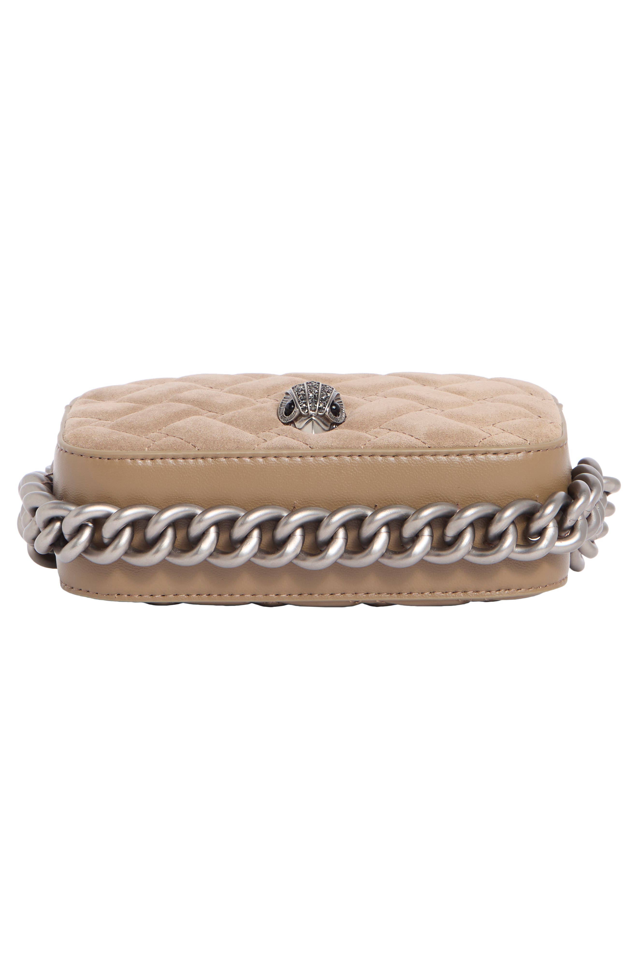 Kurt Geiger London Small Kensington Leather Camera Bag, Alternate, color, Taupe