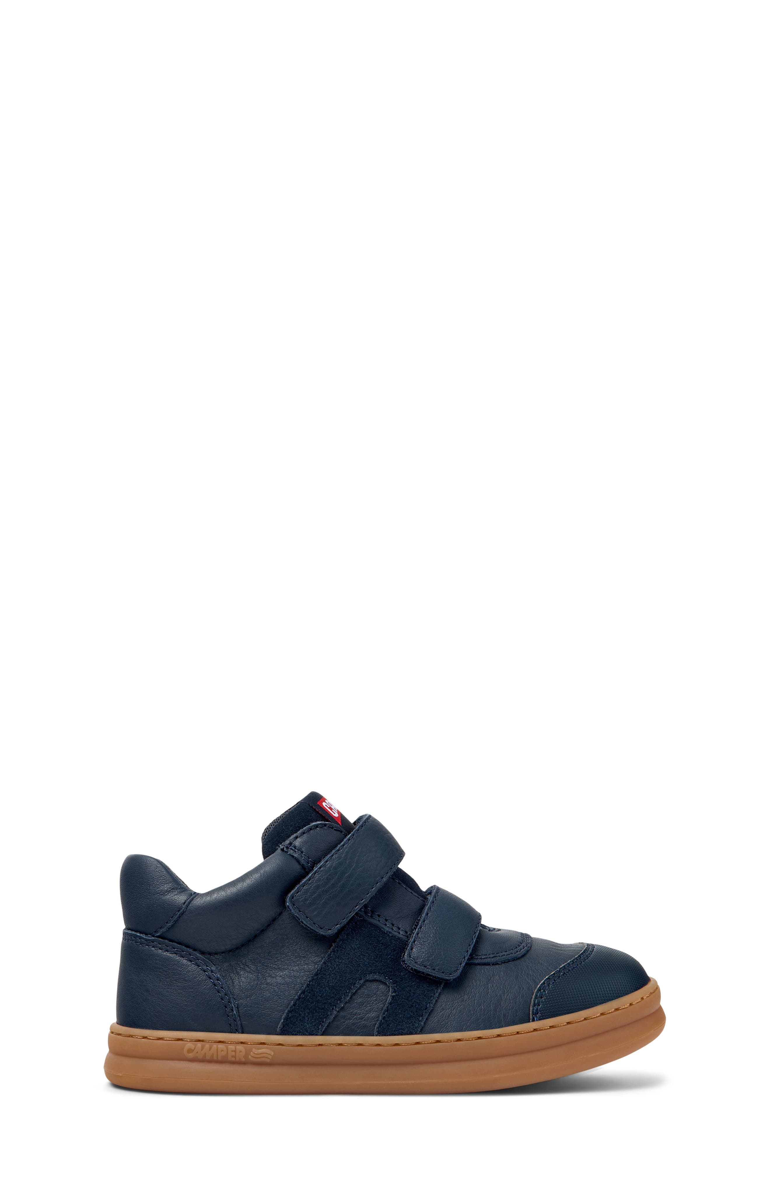 Kids' Runner Four Leather Sneaker, Alternate, color, DARK BLUE