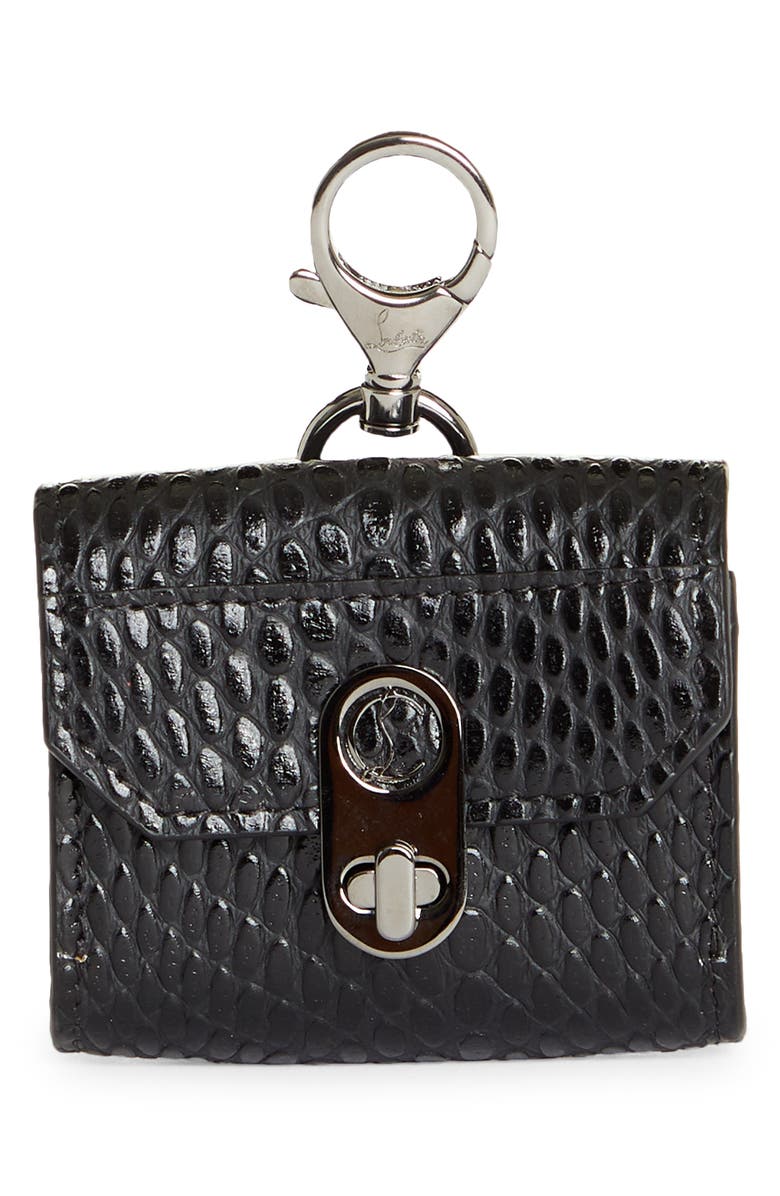 Christian Louboutin Elisa Embossed Leather AirPod Pro Case, Main, color, 