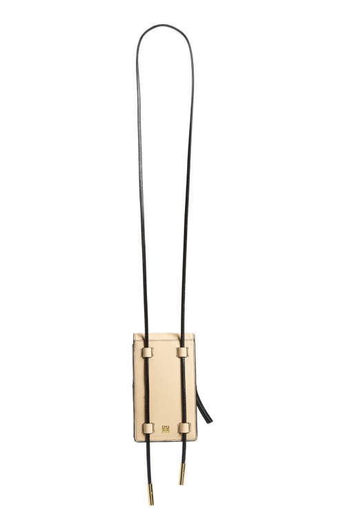 Ashya Heritage Checker Bolo Crossbody Bag In Oat