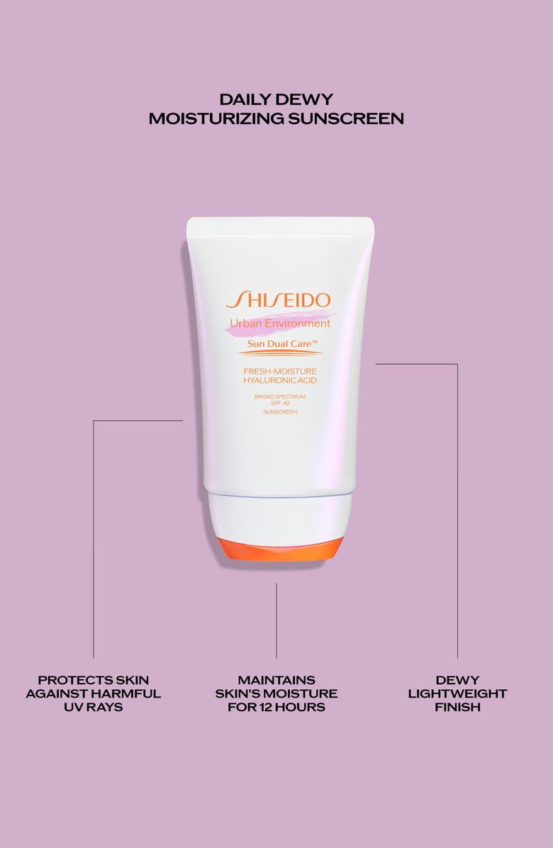 Shiseido Urban Environment Sun Dual Care<sup>™</sup> Fresh-Moisture Broad Spectrum Sunscreen SPF 42, Alternate, color,