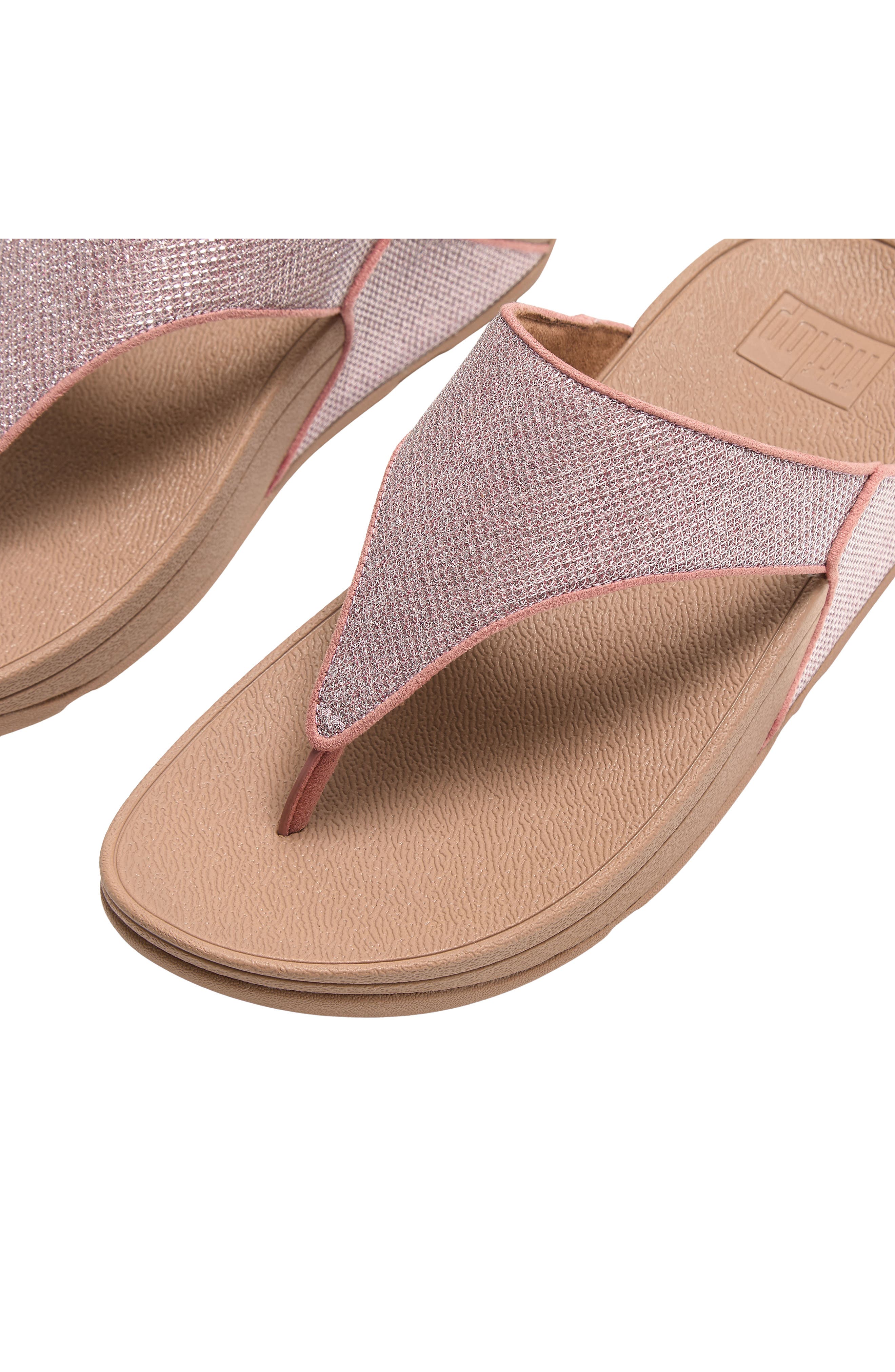 Lulu Shimmerglitz Toe Post Sandal, Alternate, color, DESERT BLUSH