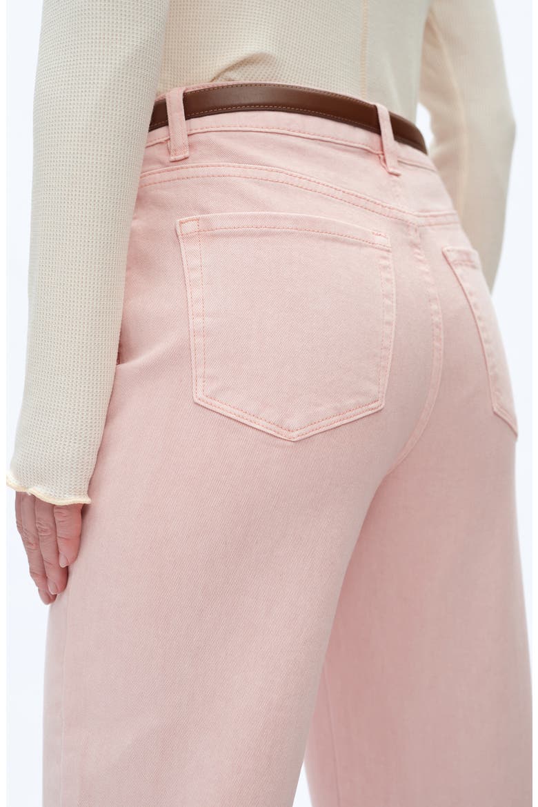 Mid Rise Barrel Jeans, Alternate, color, PEARL PINK