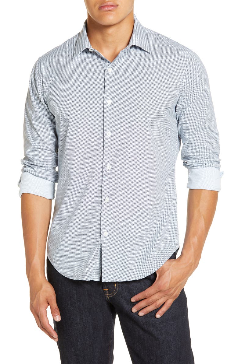 Bonobos Slim Fit Print Stretch Button-Up Shirt, Main, color,