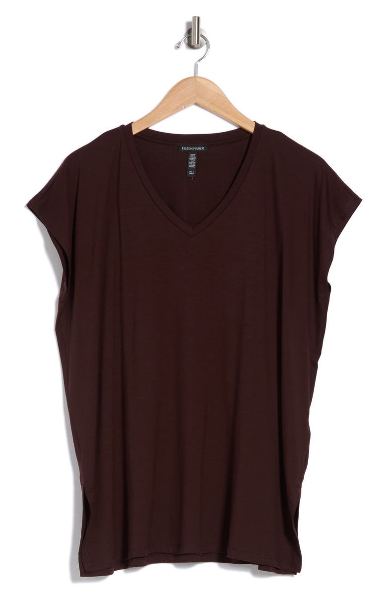 Eileen Fisher V-Neck Boxy Top, Alternate, color,