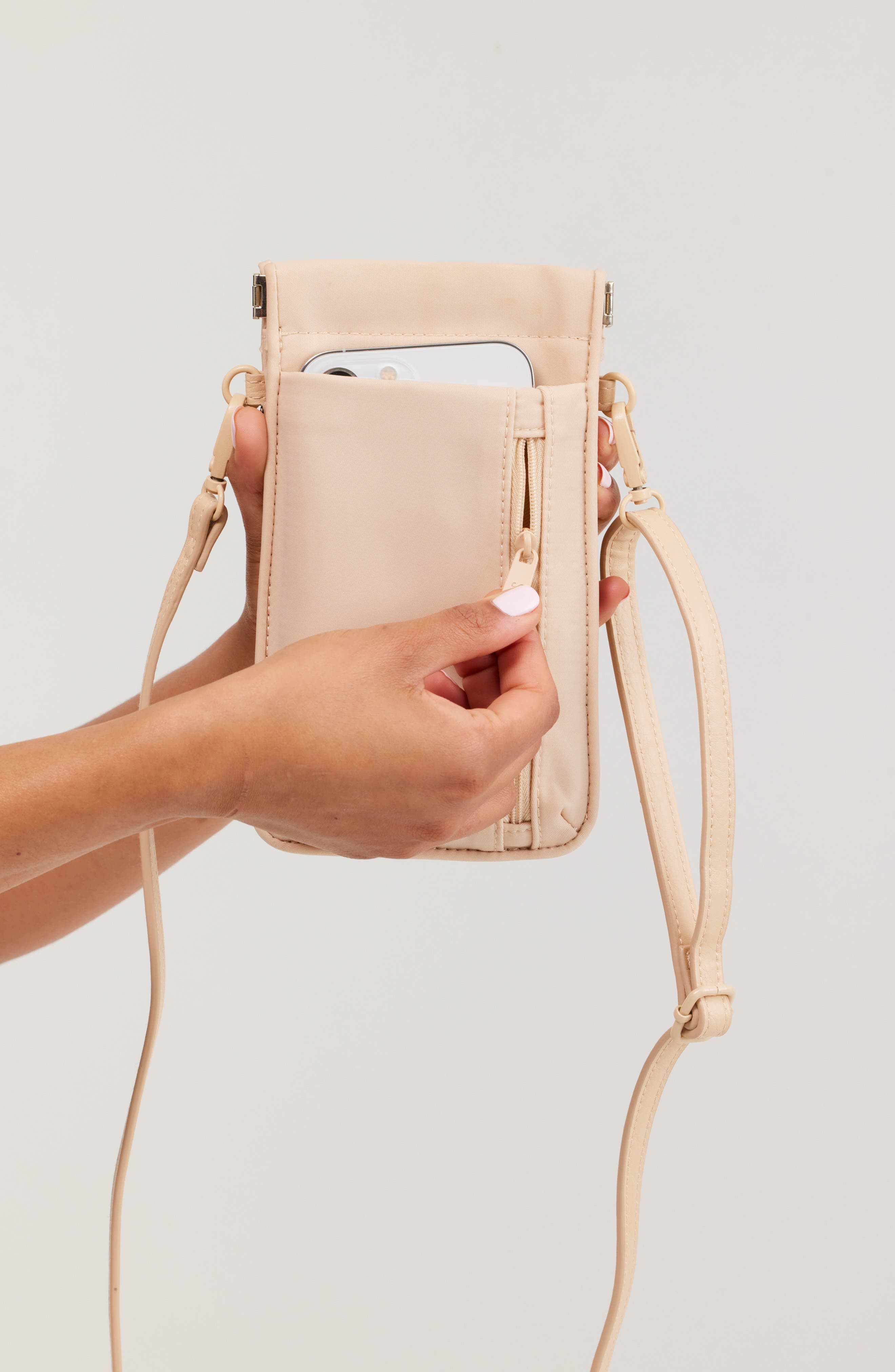 Béis The ID Nylon Crossbody, Alternate, color, Beige