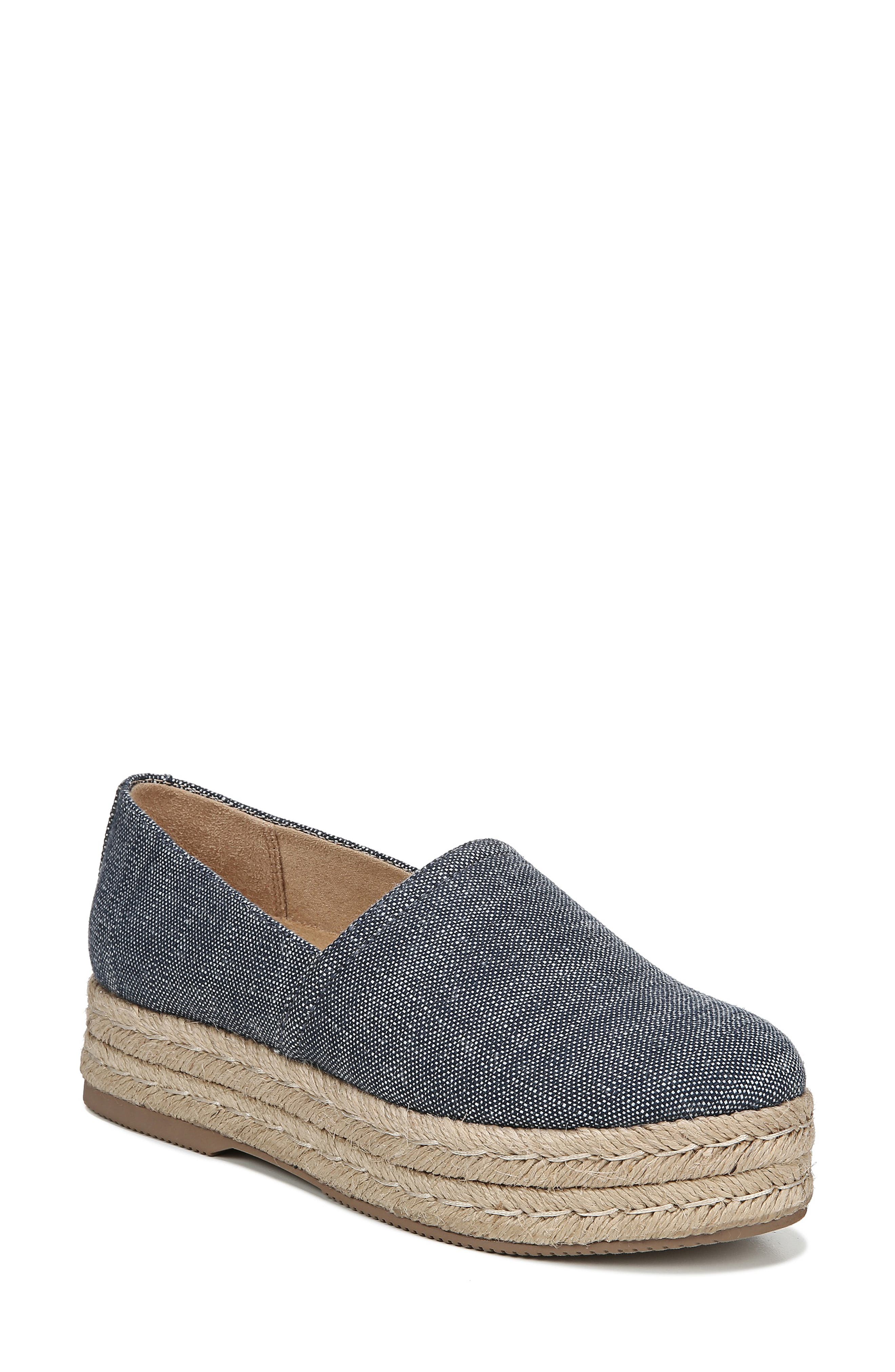 Thea III Espadrille Slip-On, Main, color, NAVY LINEN FABRIC