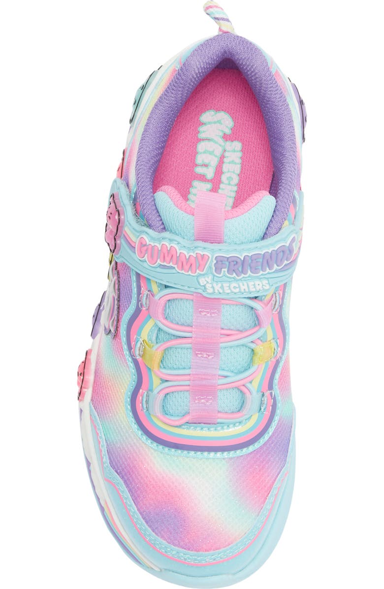 SKECHERS Kids' Gummy Friends Sneaker, Alternate, color, Light Blue Multi
