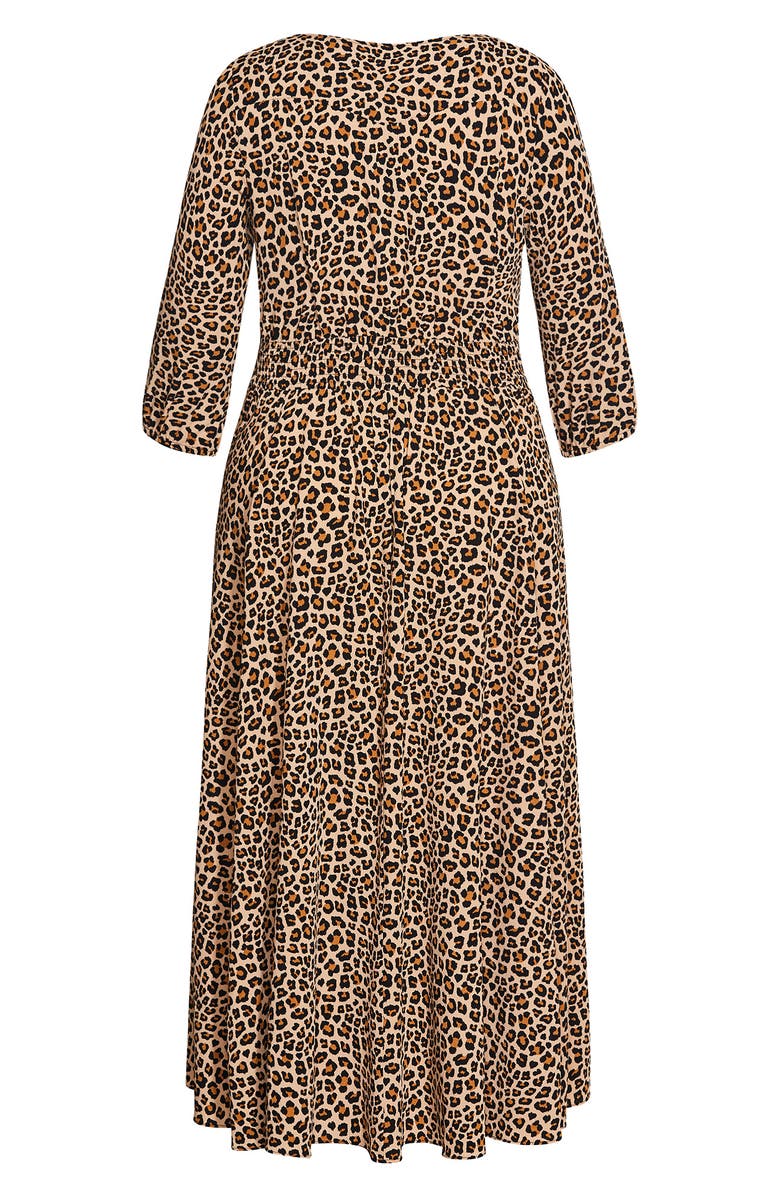 City Chic Animal Print Maxi Dress, Alternate, color, 