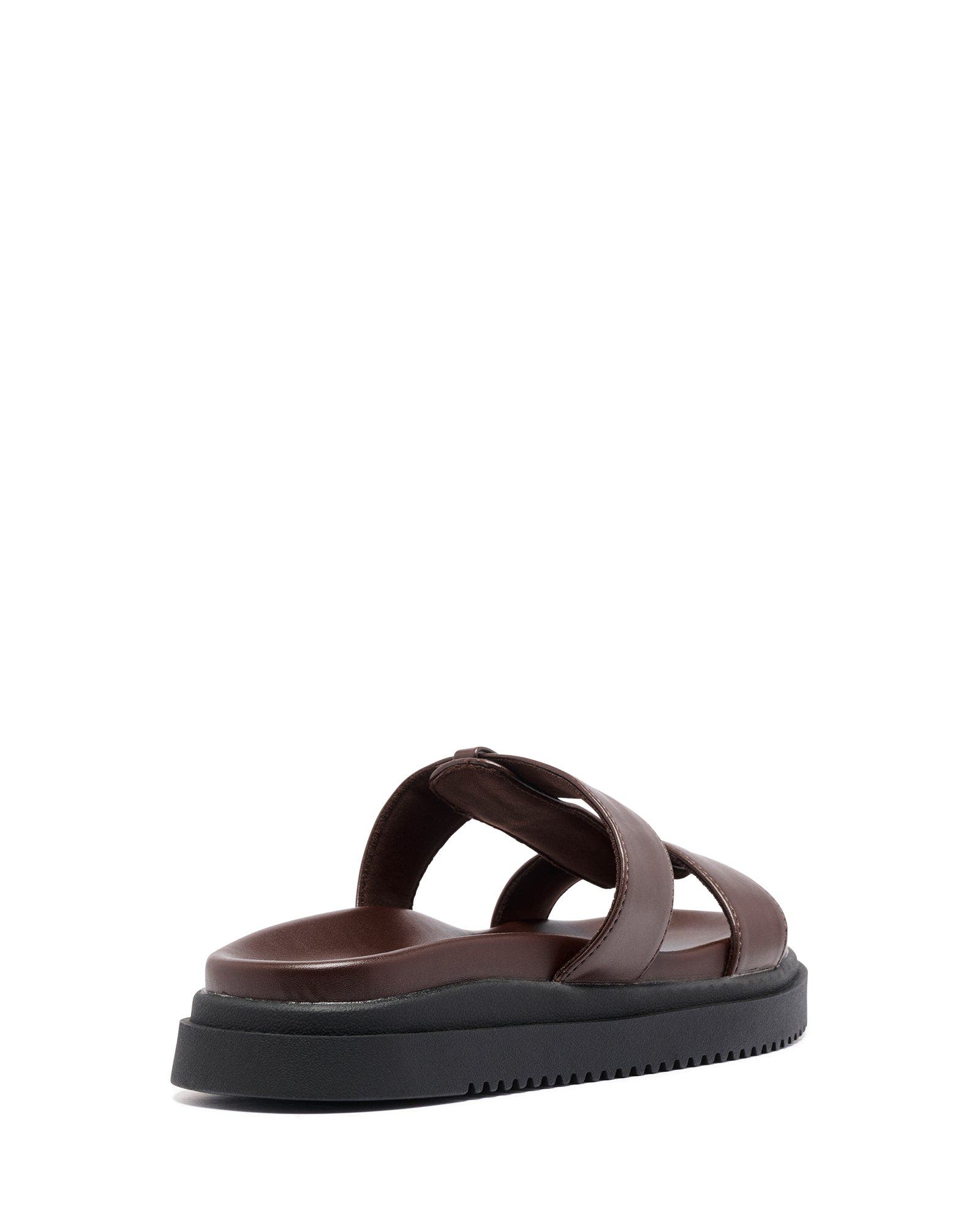 Pause open round toe sandal, Alternate, color, Chocolate Smooth Pu