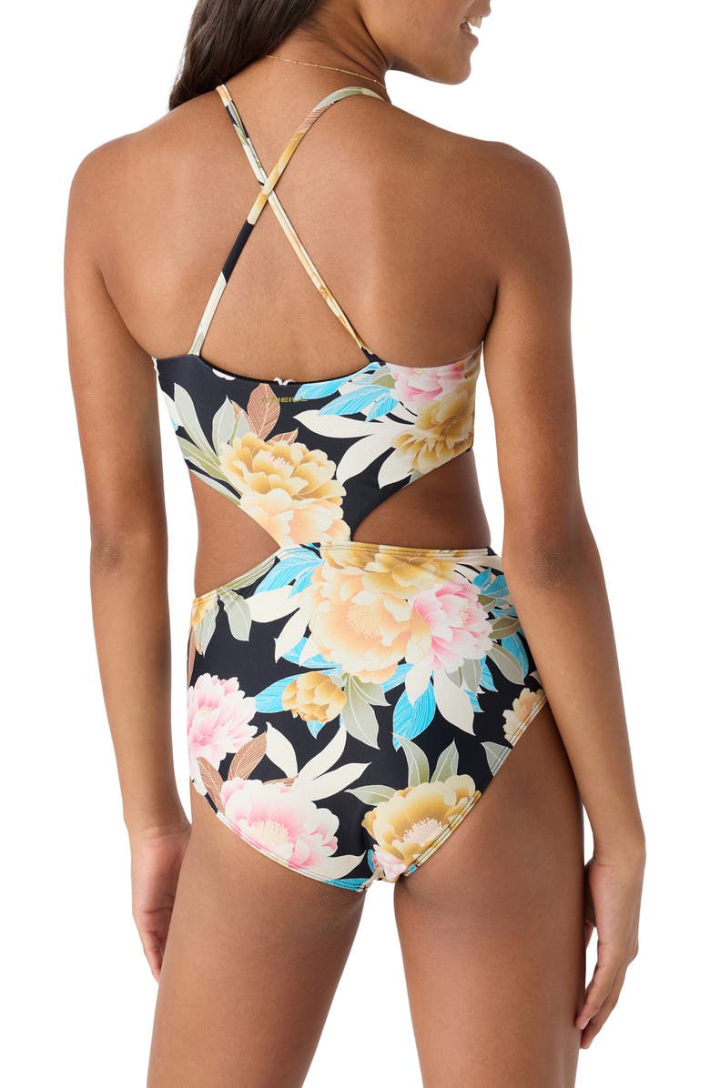 O'Neill Kids' Mikah Knot Front One-Piece Swimsuit, Alternate, color, 