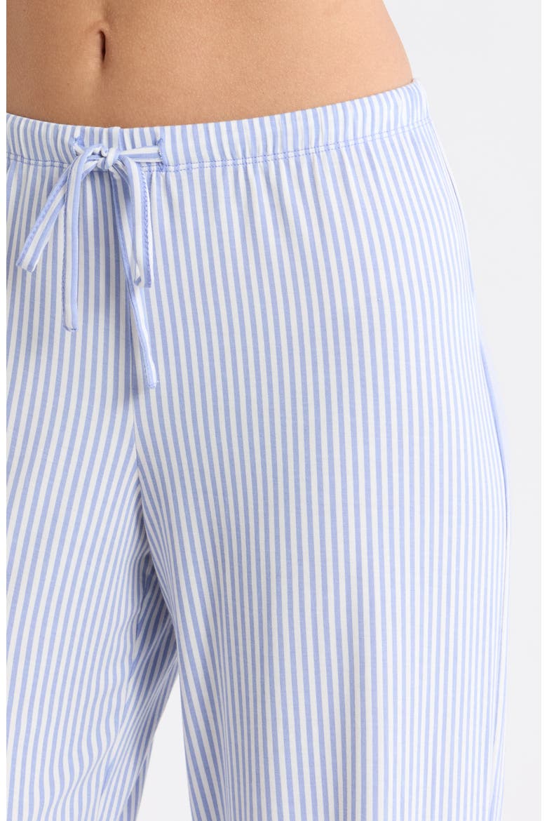 Moonlight Eco Knit Pajamas, Alternate, color, BLUE E- IVORY SKINNY STRIPE