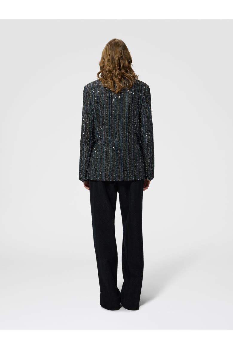 Striped Lamé Knit Blazer, Alternate, color, Multicoloured