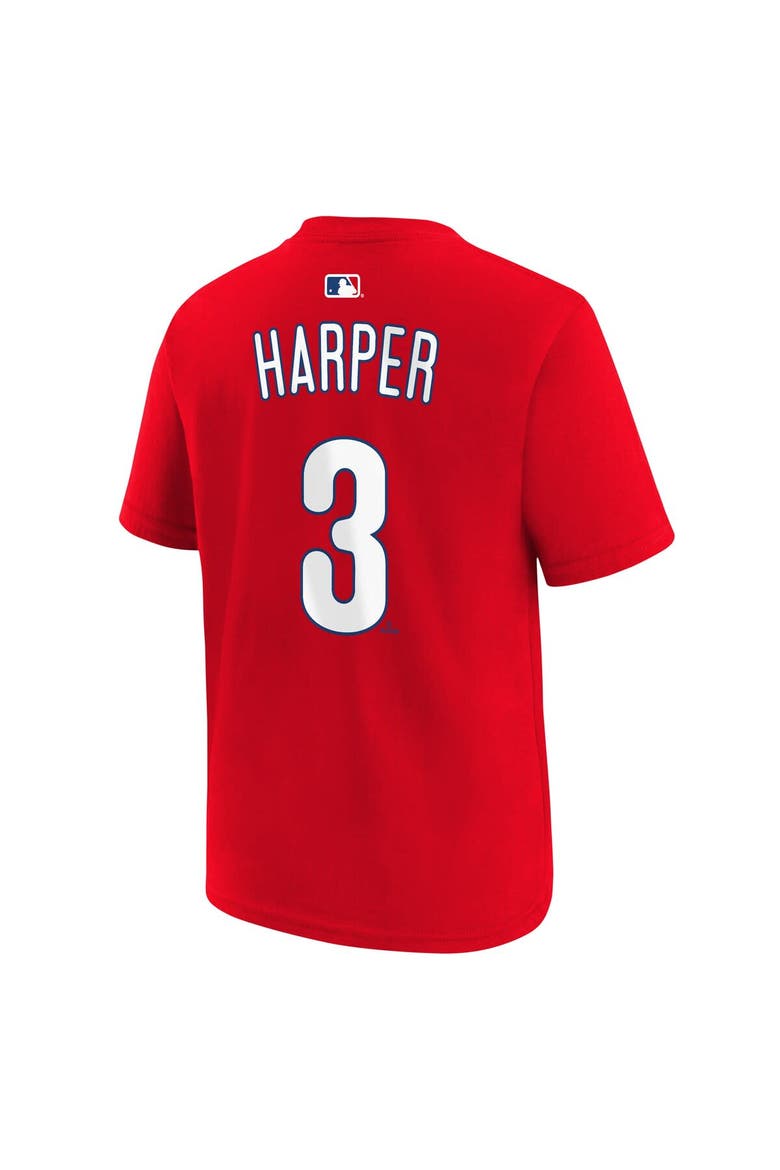 Youth Nike Bryce Harper Red Philadelphia Phillies Name & Number T-Shirt, Alternate, color, Red