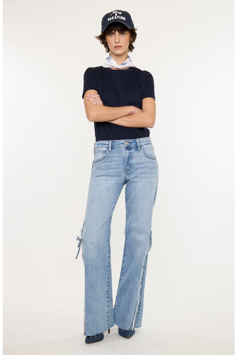 Verna Mid Rise Wide Flare Jeans, Main, color, Medium Wash