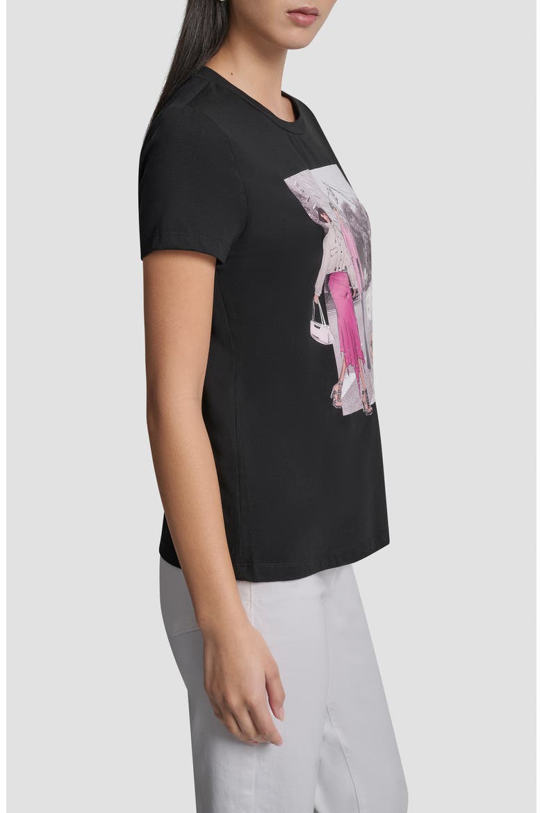 Crystal Embellished Bleeker St. Conversational Graphic T-Shirt, Alternate, color, BLACK