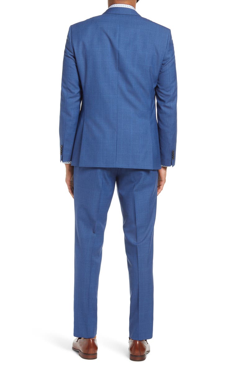 BOSS Huge/Genius Slim Fit Plaid Wool Suit, Alternate, color,