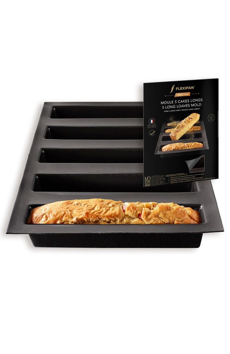 Silpat Flexipan 5 Long Loaves Premium Silicone Baking Pan, Main, color, Black