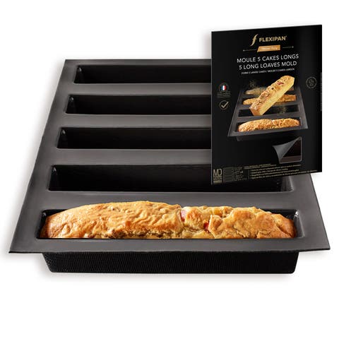 Flexipan 5 Long Loaves Premium Silicone Baking Pan