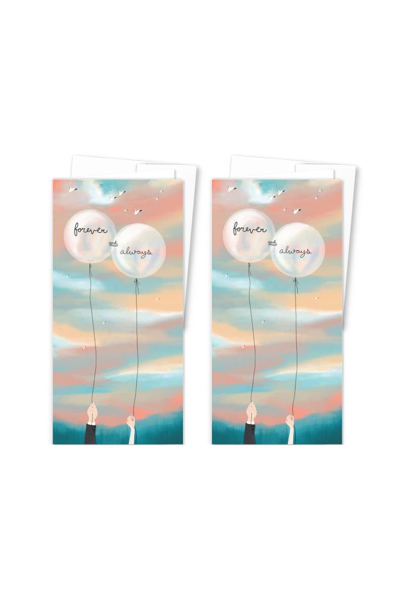 Ramus & Co 2ct Forever and Always Balloons Long Greeting Card Pack, Main, color, Multi-Pack