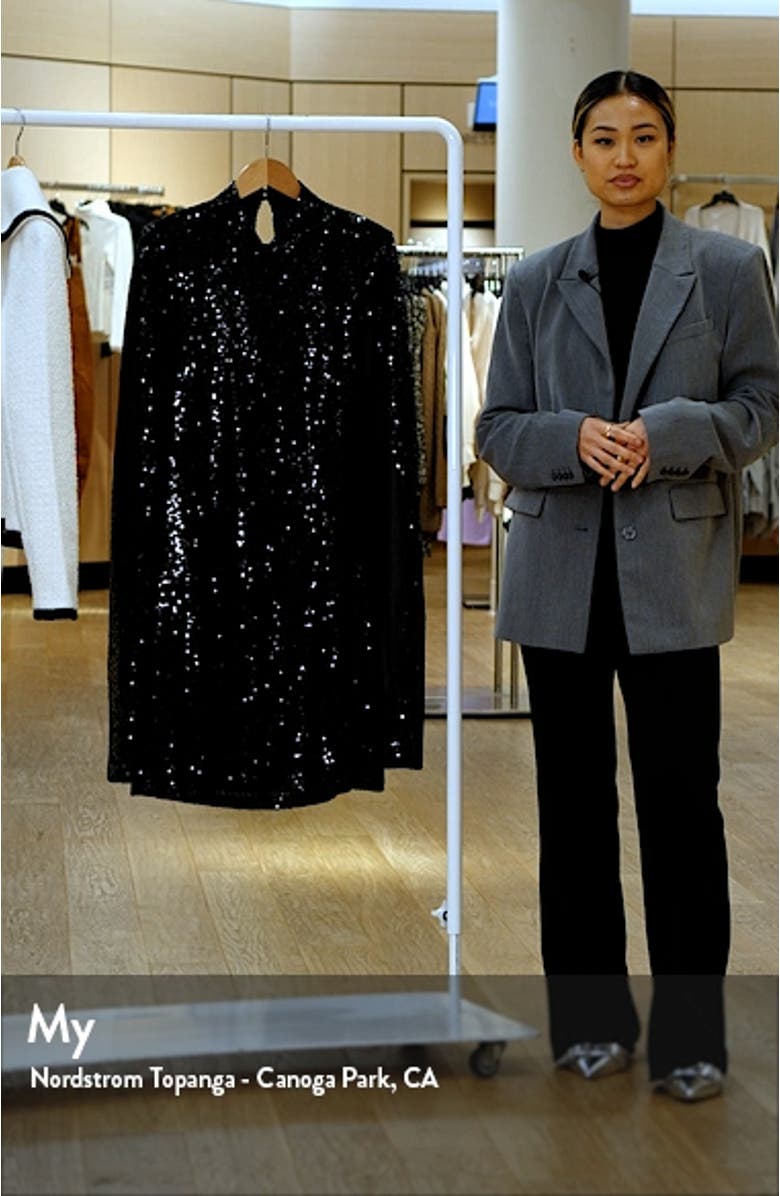Aurelia Sequin Cape Minidress, sales video thumbnail