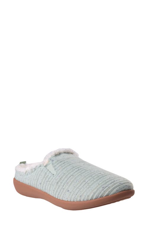Revitalign Dundee Cozy Chenille Faux Fur Lined Slipper In Blue