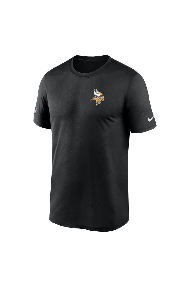 Nike Men's Nike Black Minnesota Vikings Sideline Legend Small Logo Dri-FIT T-Shirt, Alternate, color, Black