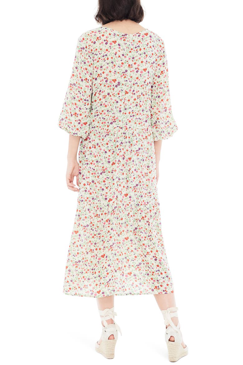 Les Fleurs Midi Dress, Alternate, color, BASTILLE FLORAL PRINT