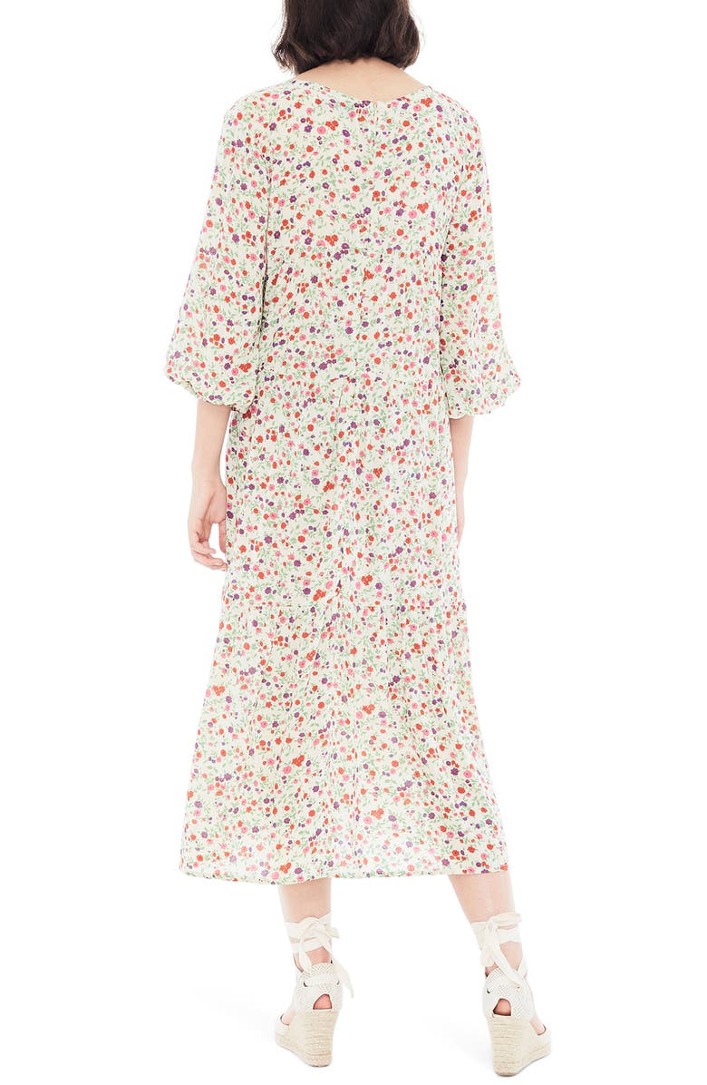 Faithfull the Brand Les Fleurs Midi Dress, Alternate, color,