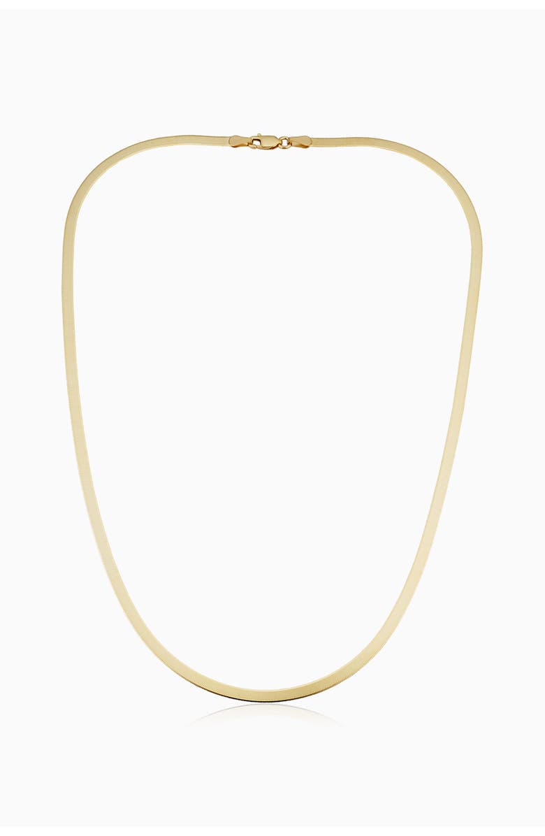 Oradina 14K Gold Park Avenue Bold Herringbone Necklace, Alternate, color, Yellow Gold