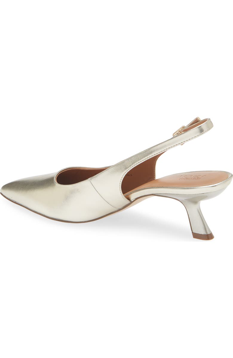 NORDSTROM RACK Freka Slingback Kitten Heel Pump, Alternate, color, Gold Metallic