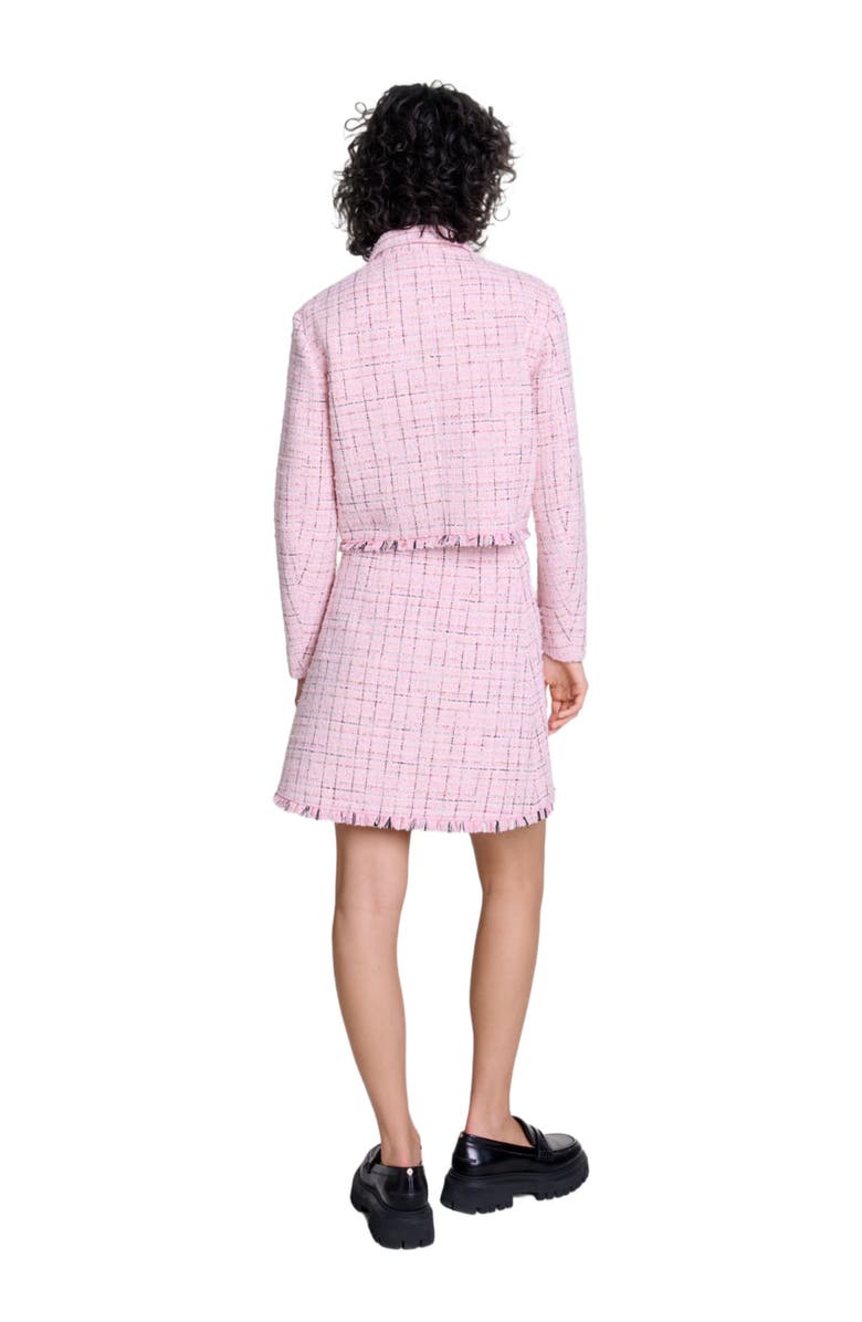 maje Tweed sleeveless jacket, Alternate, color,