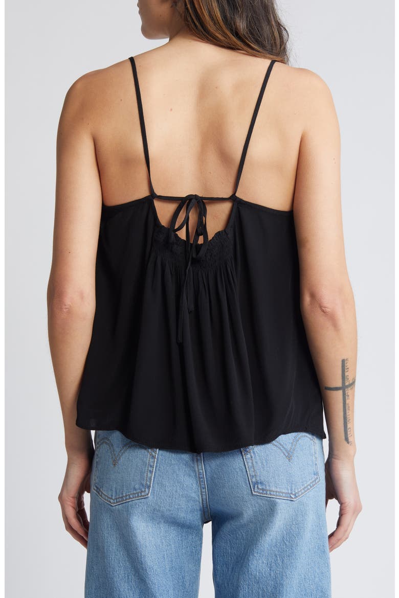 Tie Back Camisole, Alternate, color, BLACK