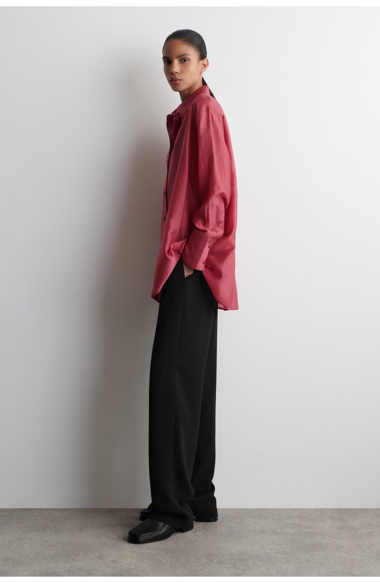 COS Sheer Shirt, Alternate, color, Dark Pink