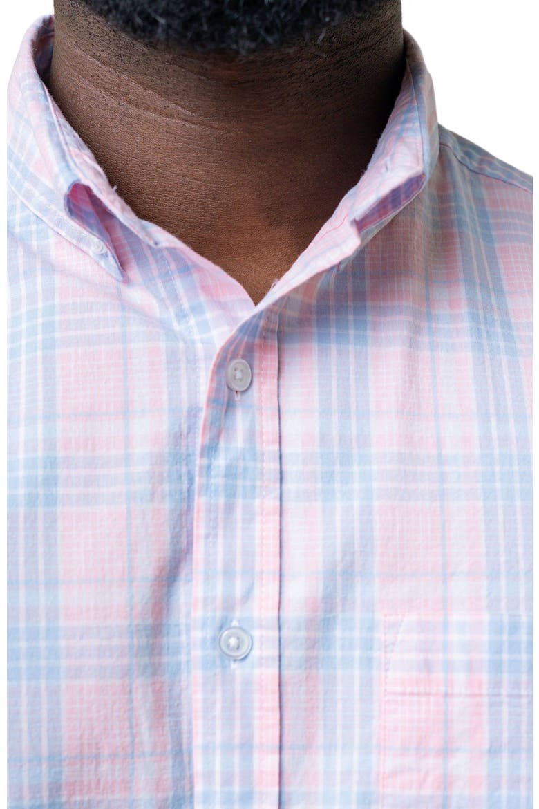 Men's Organic Stretch Poplin Shirt, Alternate, color, Pink Petal Plaid