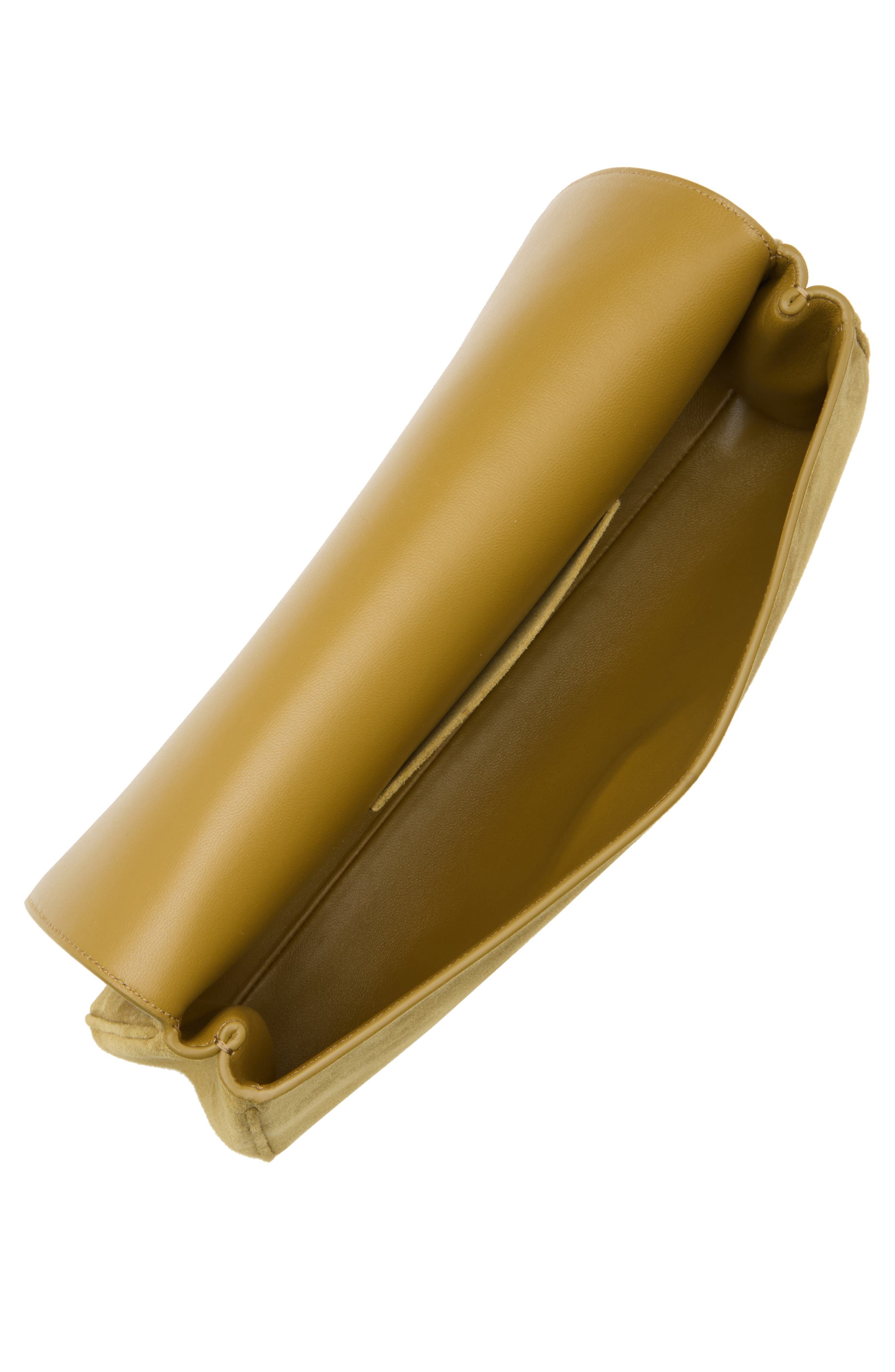 Audrey Suede Clutch, Alternate, color, GOLDEN OLIVE