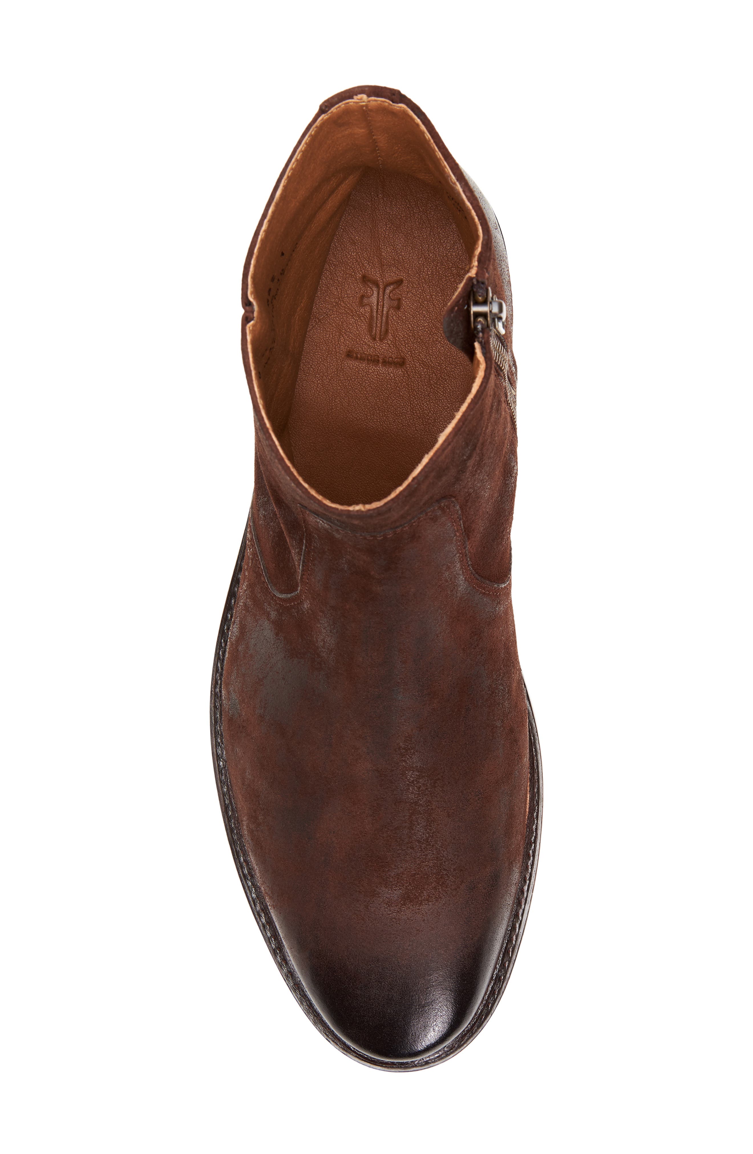 Paul Zip Boot, Alternate, color, DARK CHOCOLATE LEATHER