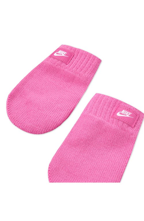 Nike Futura Beanie & Gloves Set In Pink