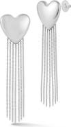 SPHERA MILANO Heart Tassel Drop Earrings