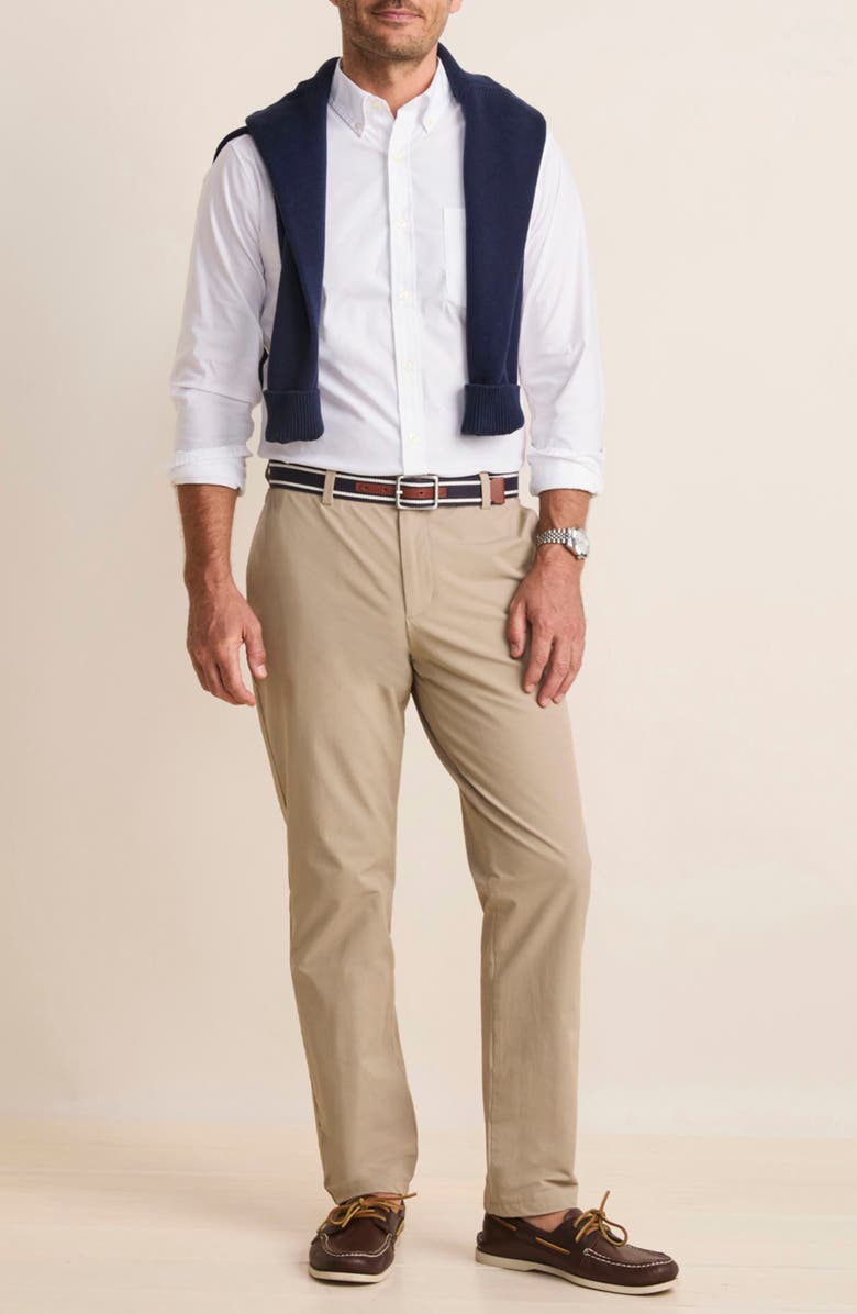 vineyard vines Breakwater Solid Performance Cotton Blend Button-Down Shirt, Alternate, color,