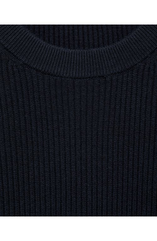 MANGO MANGO RIB CREWNECK SWEATER
