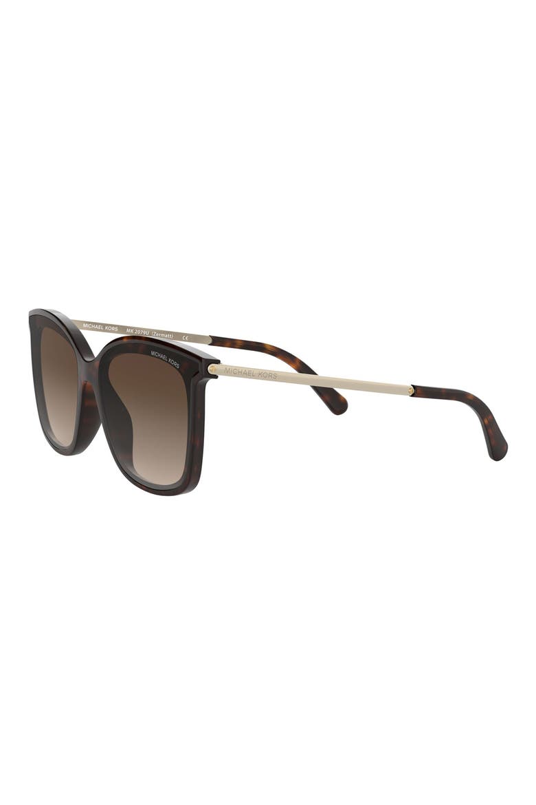 61mm Gradient Square Sunglasses, Alternate, color, DARK TORTOISE