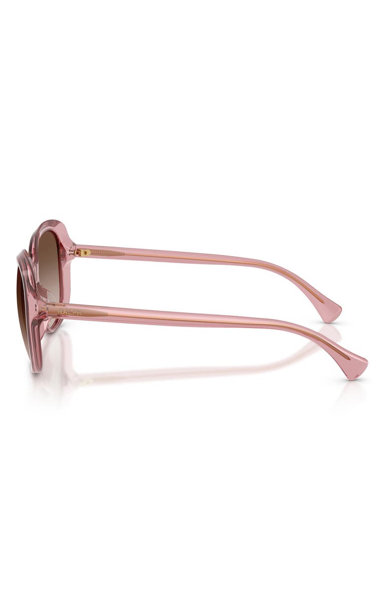 RALPH 56mm Gradient Round Sunglasses, Alternate, color, Transparent Violet / Brown
