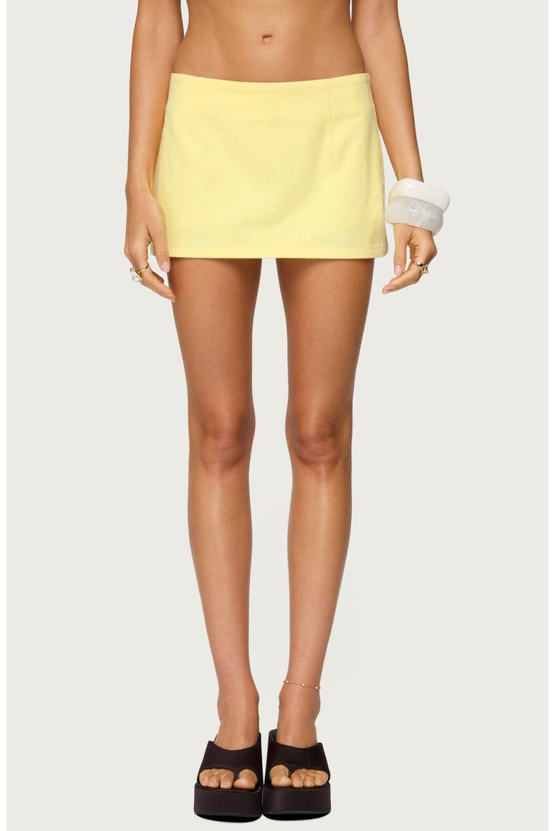 Monrow Low Rise Microskort, Main, color, YELLOW