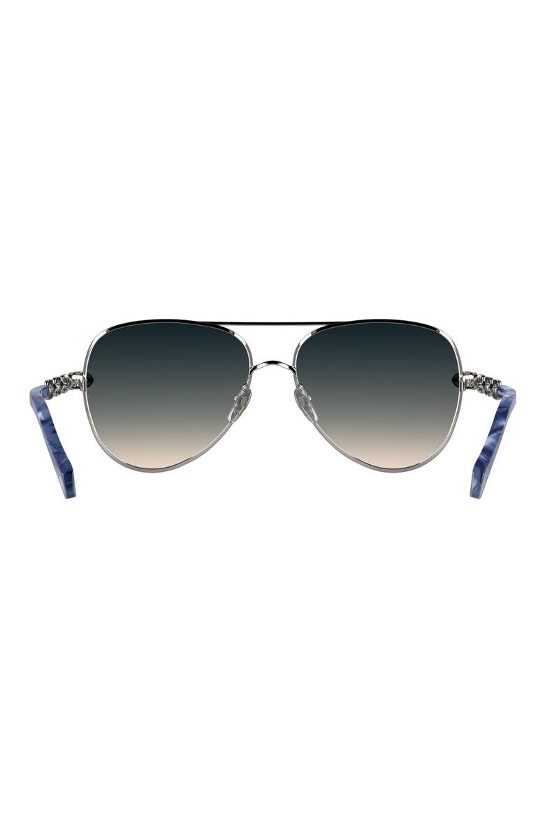 Korinne 61mm Gradient Aviator Sunglasses, Alternate, color, RUTHENIUM