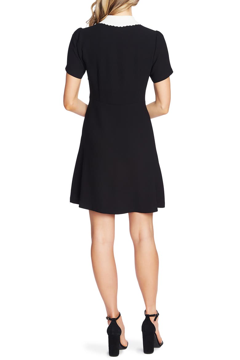 Lace Collar Dress, Alternate, color, RICH BLACK